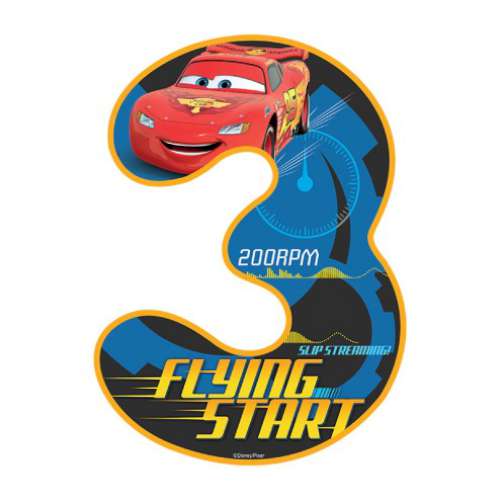 Lightning Mcqueen Number 3 Edible Icing Image - Click Image to Close